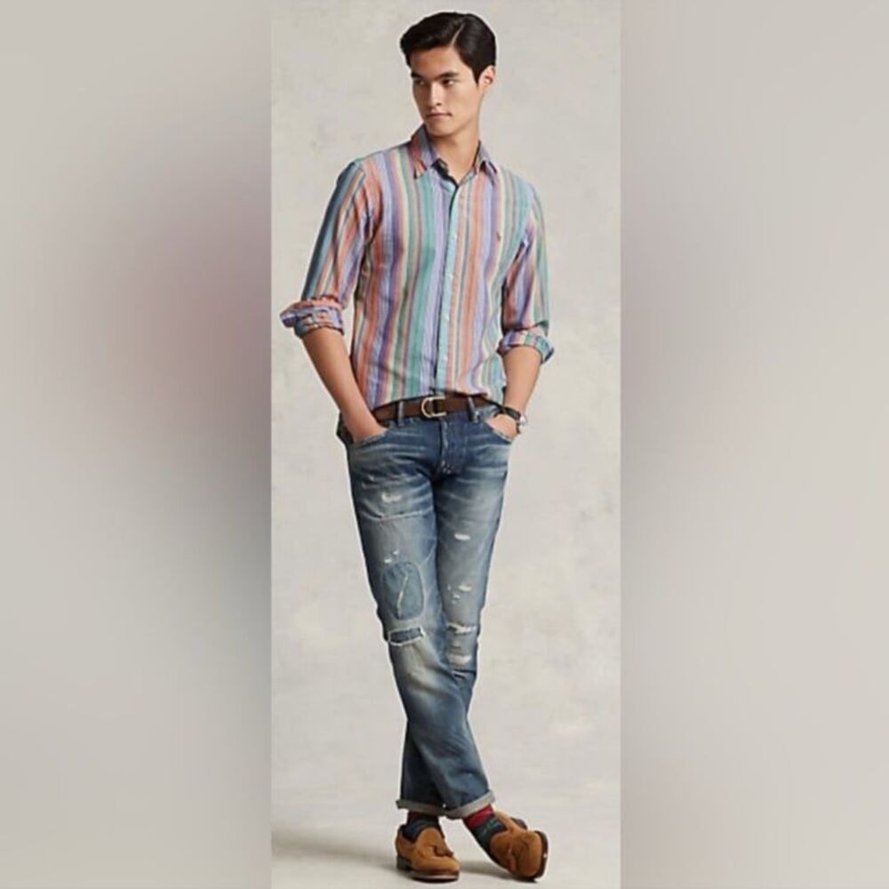 Polo Ralph Lauren Classic Fit Striped Oxford Shirt - Picture 3 of 10